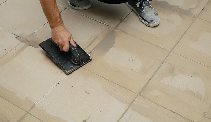 Professional grout sealing service